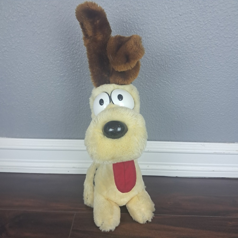 Vintage Dakin Garfield ODIE Dog 1983 Plush Stuffed Animal 11"  tall